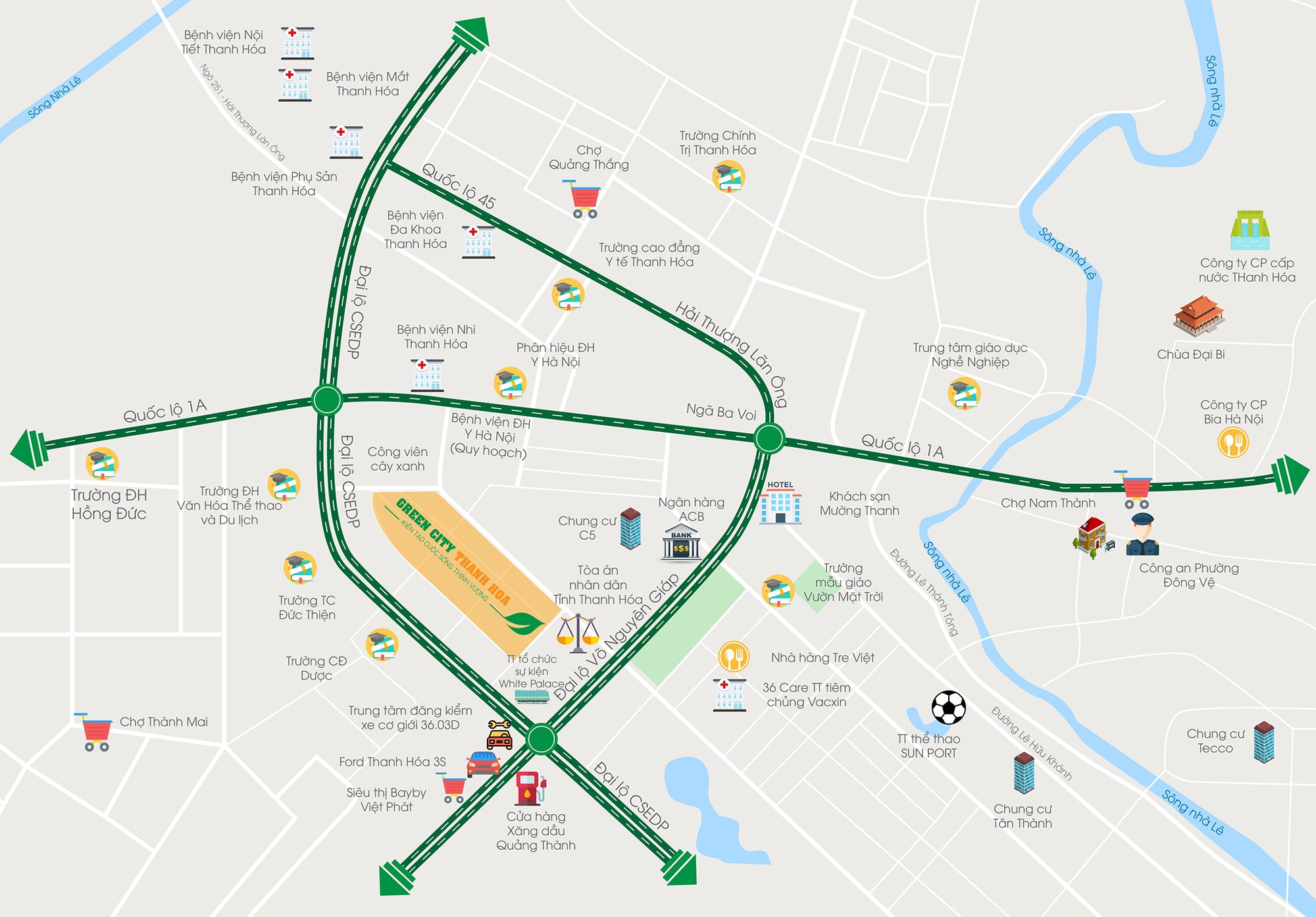 Bản đồ liên kết vùng dự Green City